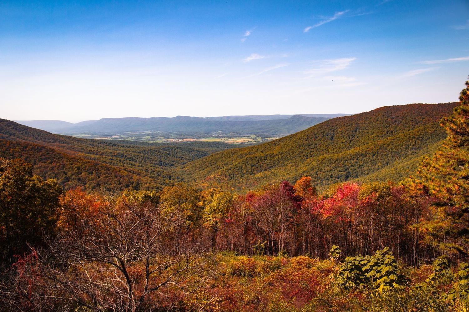 The Blue Ridge mountains of Southwest Virginia in autumn